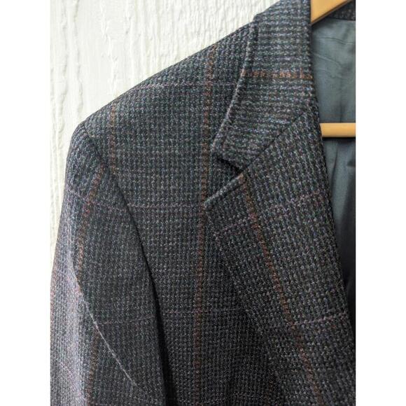 Barrister Blue Wool Tweed Blazer Sport Coat Heritage Classic Preppy - Picture 3 of 9